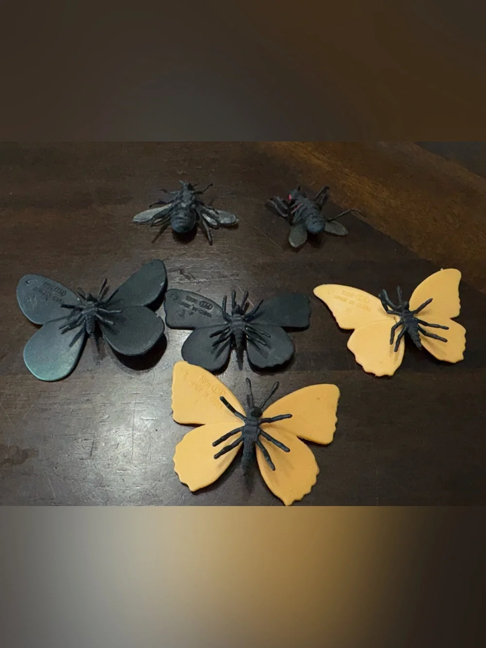 Vintage 1996 butterflies rubber figures